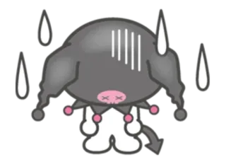 😓 Kuromi kuromi, sanrio, cartoon, personage, zweten, anime telegram sticker