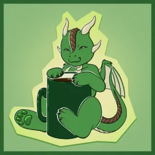 ☺️ dragon, créature, dessin animé, fantaisie, animal, kawaii whatsapp sticker