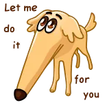 🥺 cachorro, desenho animado, animal, animal de estimação, fofo, engraçado telegram sticker