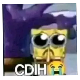 🖼 SpongeBob SquarePants CDIH spongebob, crying, sad, meme, cartoon, tears, nickelodeon telegram sticker