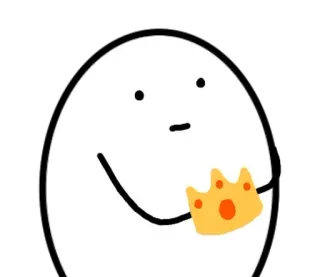 🥚 ovo, coroa, rabisco, personagem, desenho animado telegram sticker