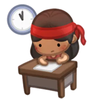 😊 belajar, sekolah, ujian, siswa, waktu, tenggat, meja, jam telegram sticker