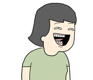 😁 Cartoon, Lachen, Fröhlich, Gesichtsausdruck, Figur telegram sticker