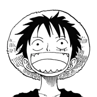 🏴‍☠️ Monkey D. Luffy One Piece ルフィ, ワンピース, アニメ, 漫画, 麦わら whatsapp sticker