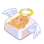 😇 Engel, Flügel, Halo, Person, Porträt telegram sticker