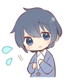 🥲 애니메이션, 만화, 귀여운, 치비, 만화 telegram sticker