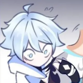 😶 Chongyun Genshin Impact chibi, anime, game, sticker, genshin impact, chongyun, cryo, art telegram sticker