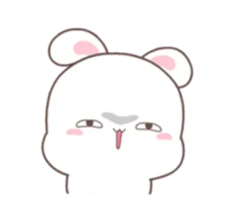 🐰 schattig, cartoon, dier, beer, grappig, uitdrukking, emoji telegram sticker