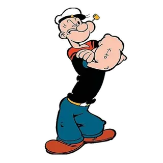 😜 Popeye desenho animado, marinheiro, espinafre, personagem, Popeye, animação whatsapp sticker