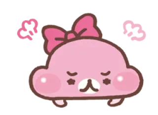 💝 rosa, laço, fofo, animal, kawaii, adesivo telegram sticker