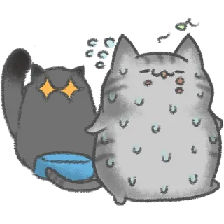 😤 kat, dier, slaperig, kawaii, schattig, huisdier whatsapp sticker
