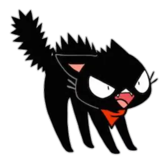 😡 gato, gato preto, bravo, desenho animado, animal, adesivo telegram sticker