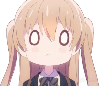 😕 anime, kreskówka, dziewczyna, zszokowana, zaskoczona, słodka whatsapp sticker