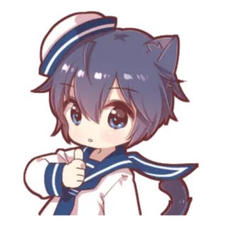 🍓 Anime, Gato, Fofo, Marinheiro, Menino telegram sticker