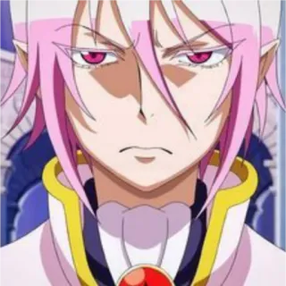 👿 Anime, Manga, Personage, Fantasy, Roze haar, Wit haar, Anime personage whatsapp sticker