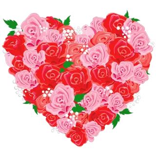 ❤ сердце, цветы, розы, любовь, цветы, день святого валентина, романтика telegram sticker