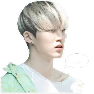 😐 ...... persona, uomo, ritratto, adesivo, uomo, k-pop whatsapp sticker