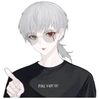 😁 FILE MAKER! anime, boy, glasses, file, maker, light hair telegram sticker