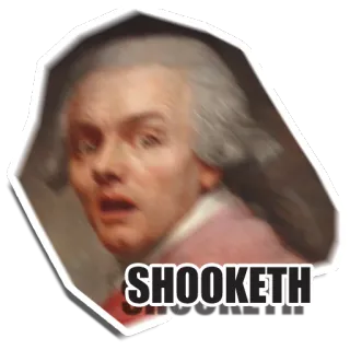 😱 SHOOKETH потрясен, в шоке, мем, смешной, исторический, винтаж telegram sticker