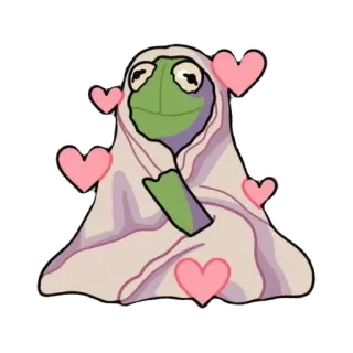 🥰 Kermit kermit, muppets, corações, amor, fofo, fantasma telegram sticker