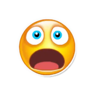 😱 Emoji, Assustado, Chocado, Rosto, Expressão, Emocional telegram sticker