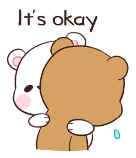 🐵 It's okay osos, abrazo, lindo, emocional, reconfortante, amistad telegram sticker