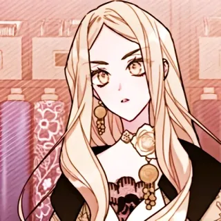 🫖 kobieta, blondynka, postać, anime, manga, portret telegram sticker