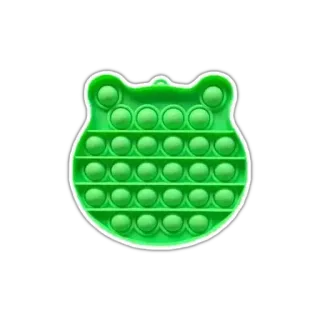 🐸 Pop It, Fidget toy, Gioco sensoriale, Verde, Rana, Giocattolo, Fidget whatsapp sticker