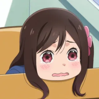 🥺 anime, cartoon, sad, crying, girl telegram sticker