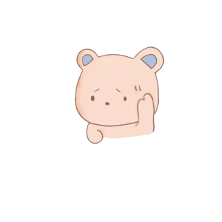 🤔 bear, middle finger, offensive, cartoon, rude telegram sticker
