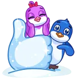 👍 pingwiny, ptaki, zwierzę, kciuk w górę, słodkie, pozytywne telegram sticker