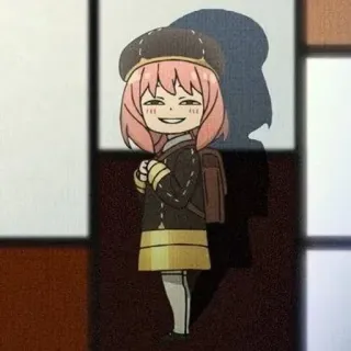 😆 Anya Forger Spy x Family Anya Forger, Spy x Family, anime, cute, school uniform, character telegram sticker