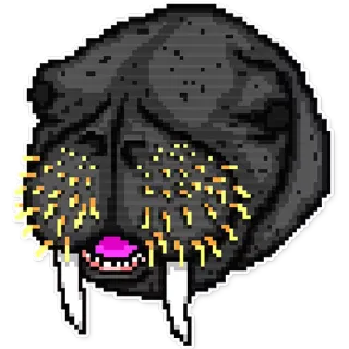 🐧 retro, morsa, pixel, arte whatsapp sticker