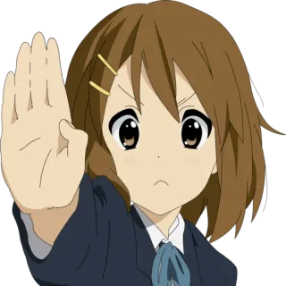 🤚 Anime, Mädchen, Stopp, Hand, Süß, Cartoon, Figur telegram sticker