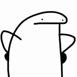 😐 streepmannetje, minimalistisch, cartoon, grappig, simpel, personage telegram sticker