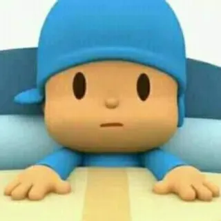 😐 Pocoyo dibujo animado, niño, animación, dormilón, azul whatsapp sticker