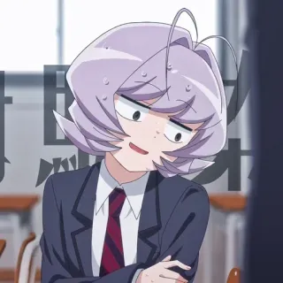 😓 Komi Shouko Komi Can't Communicate アニメ, 古見さんは、コミュ症です。, 古見硝子, 女子高生, 可愛い, 表情 telegram sticker