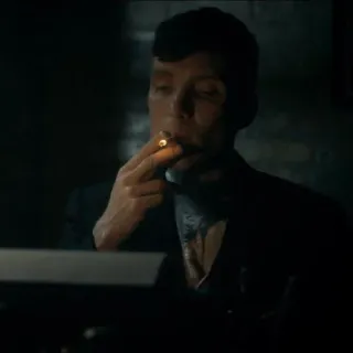 🗿 Thomas Shelby Peaky Blinders fumar, Peaky Blinders, Thomas Shelby, Cillian Murphy, cigarrillo, hombre telegram sticker