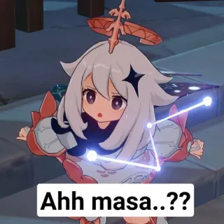🤔 Paimon Genshin Impact Ahh masa..?? อนิเมะ, น่ารัก, ไพม่อน, เก็นชิน อิมแพ็ค, ตัวละครเกม telegram sticker