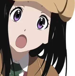 😯 anime, woman, girl, shocked, surprised, cartoon telegram sticker