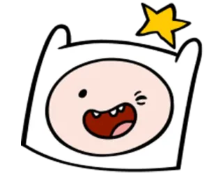😉 Finn Adventure Time cartoon, animated, adventure time, finn telegram sticker