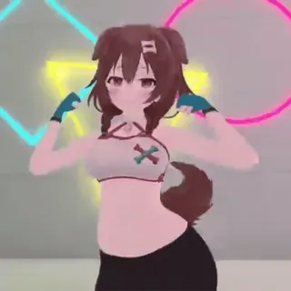 π Inugami Korone Hololive anime, virtual youtuber, vtuber, dog girl, kawaii, waifu, cute telegram sticker