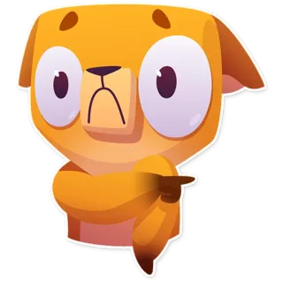 👈 犬, 漫画, 動物, かわいい, 悲しい, 怒り telegram sticker