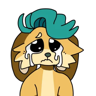😢 плач, грустный, мультфильм, эмоция, слезливый, персонаж telegram sticker