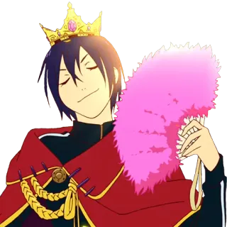 😏 Yato Noragami anime, manga, king, crown, fan telegram sticker