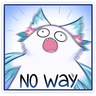 😳 NO WAY Katze, überrascht, geschockt, Anime, Cartoon, Ausruf, süß whatsapp sticker