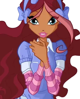 😍 Aisha Winx Club desenho animado, fada, magia, animado telegram sticker