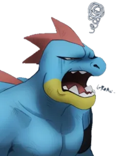 💀 GROAN cartoon, fictional, monster, animal, funny, creature, groan telegram sticker