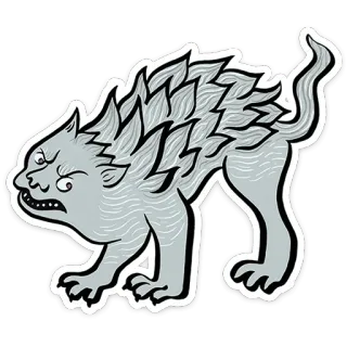 😺 gato, criatura, monstruo, ilustración telegram sticker