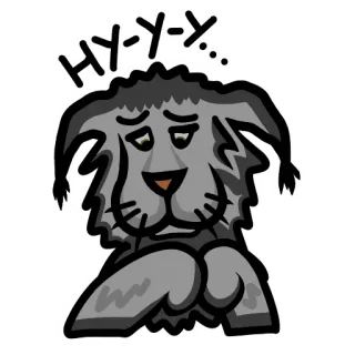 😞 HY-Y-Y... Dibujo animado, Animal, Triste, Llorando, Lindo telegram sticker